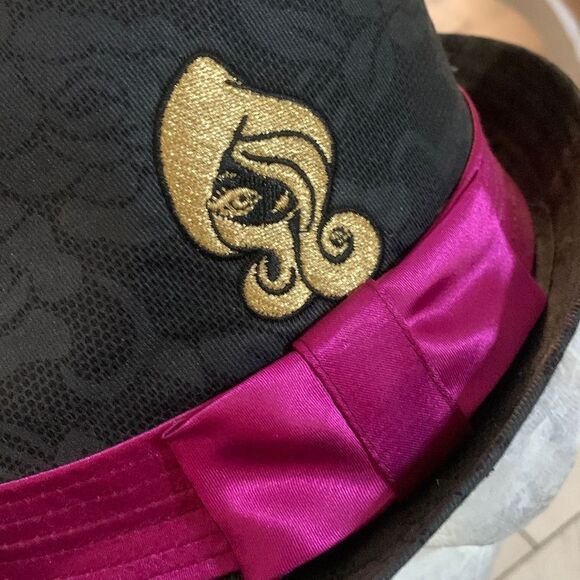 Black Embroidered Fedora   - Picture 3 of 6